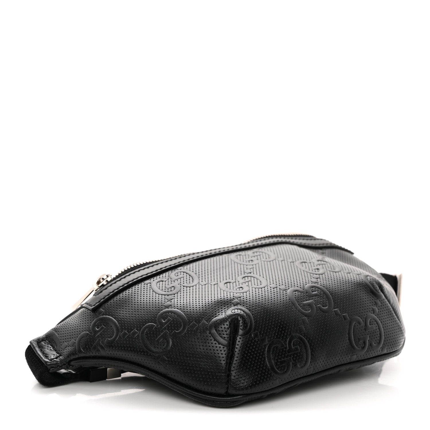 Gucci Calfskin GG Tennis Embossed Belt Bag Black 4 of 10