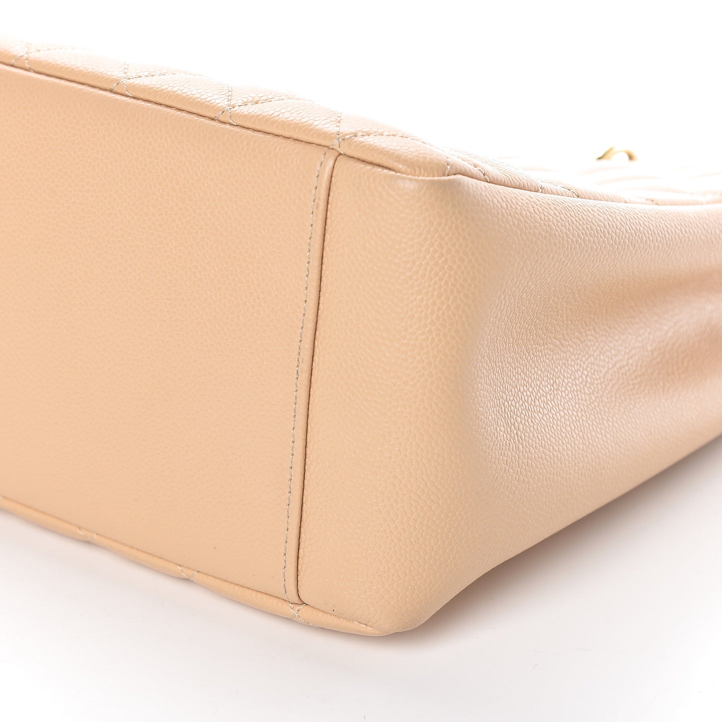 Caviar Quilted Grand Shopping Tote GST Beige Clair
