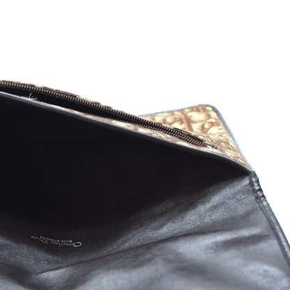 Christian Dior Monogram Flap Clutch Brown 8 of 8