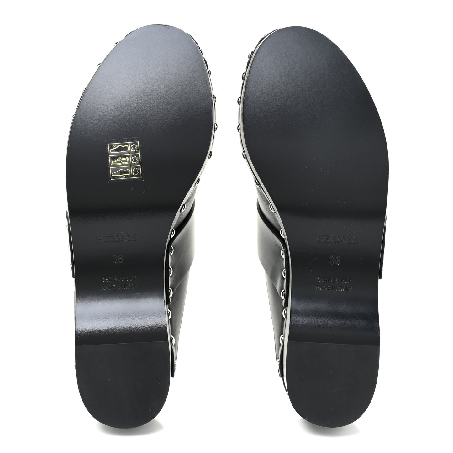 Calfskin Calya Mules 36 Black