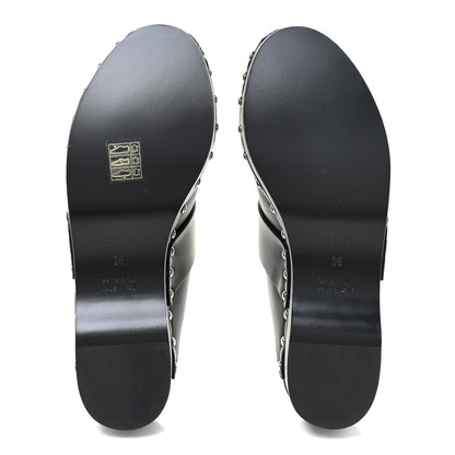 Hermes Calfskin Calya Mules 36 Black 5 of 8