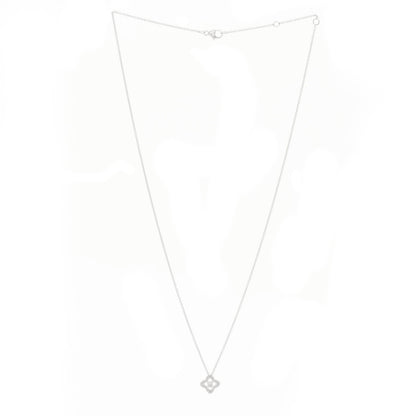David Yurman 18K White Gold Diamond Venetian Quatrefoil Pendant Necklace 2 of 3