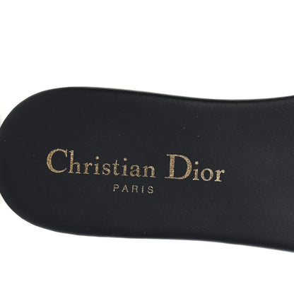 Christian Dior Canvas Embroidered Dway Mules Slide Sandals 36.5 Deep Blue 8 of 9