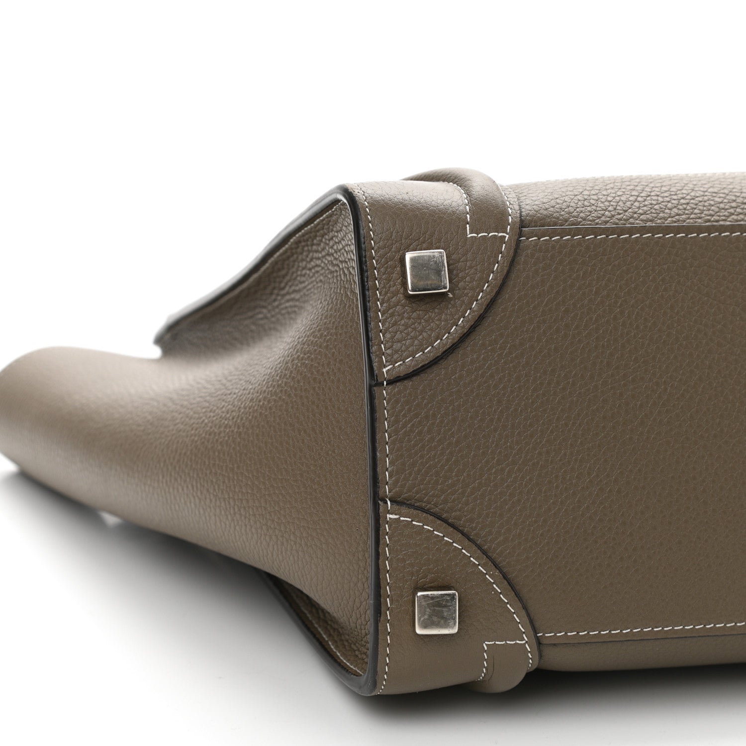 Celine Drummed Calfskin Micro Luggage Souris 9 of 11