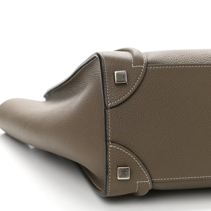 Celine Drummed Calfskin Micro Luggage Souris 9 of 11