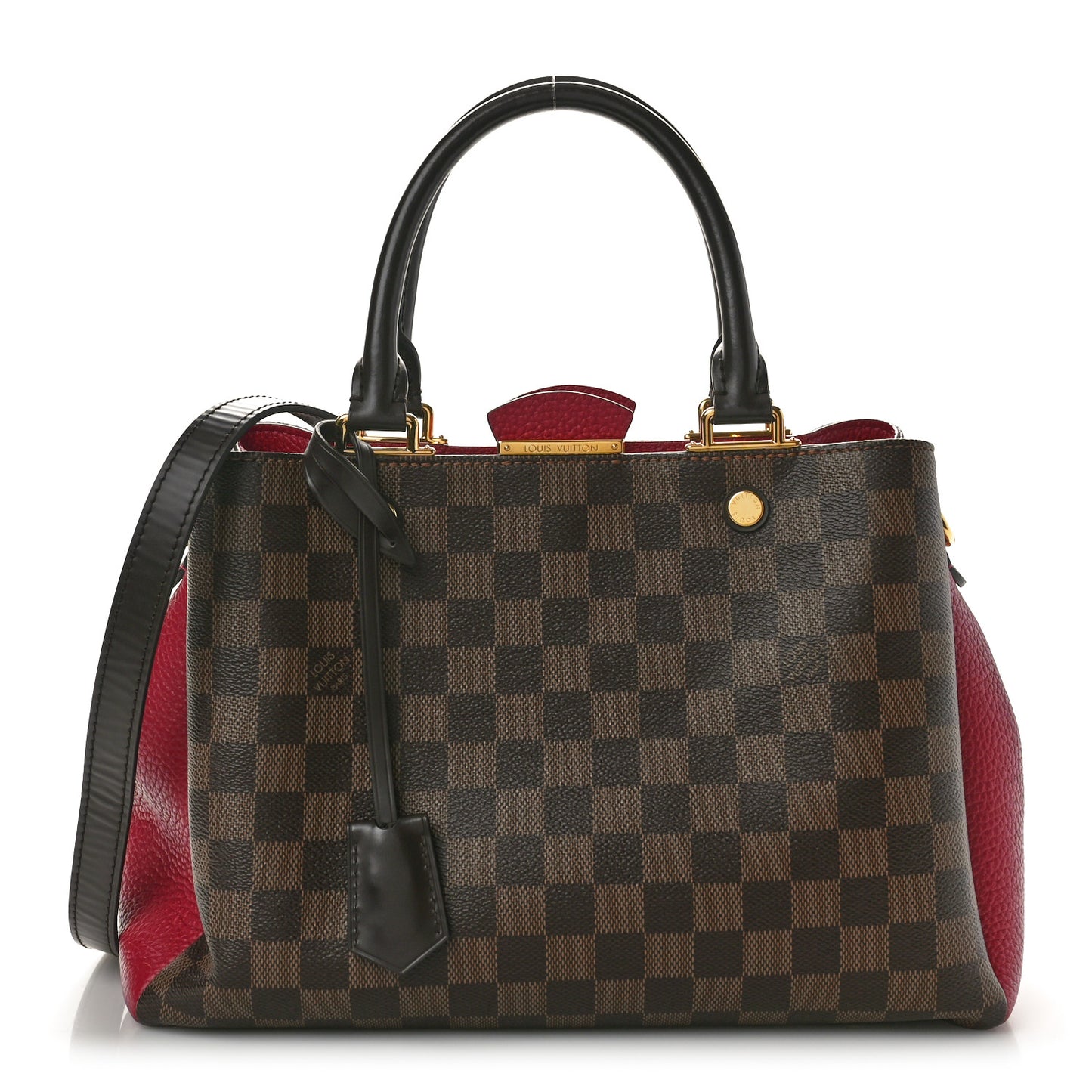 Damier Ebene Cuir Taurillon Brittany Bordeaux