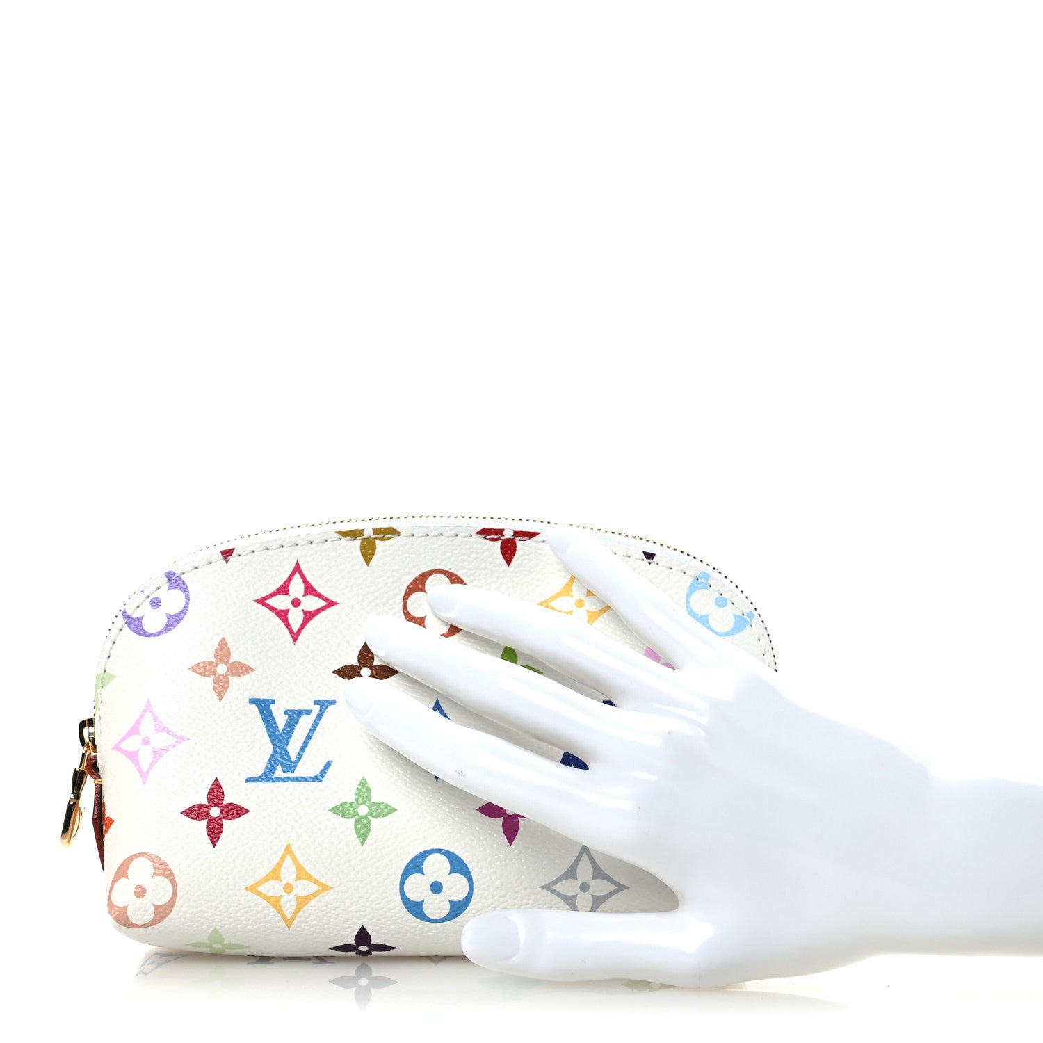 Louis Vuitton LV X TM Monogram Multicolor Cosmetic Pouch PM White 2 of 7