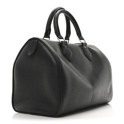Louis Vuitton Epi Speedy 25 Black 3 of 9