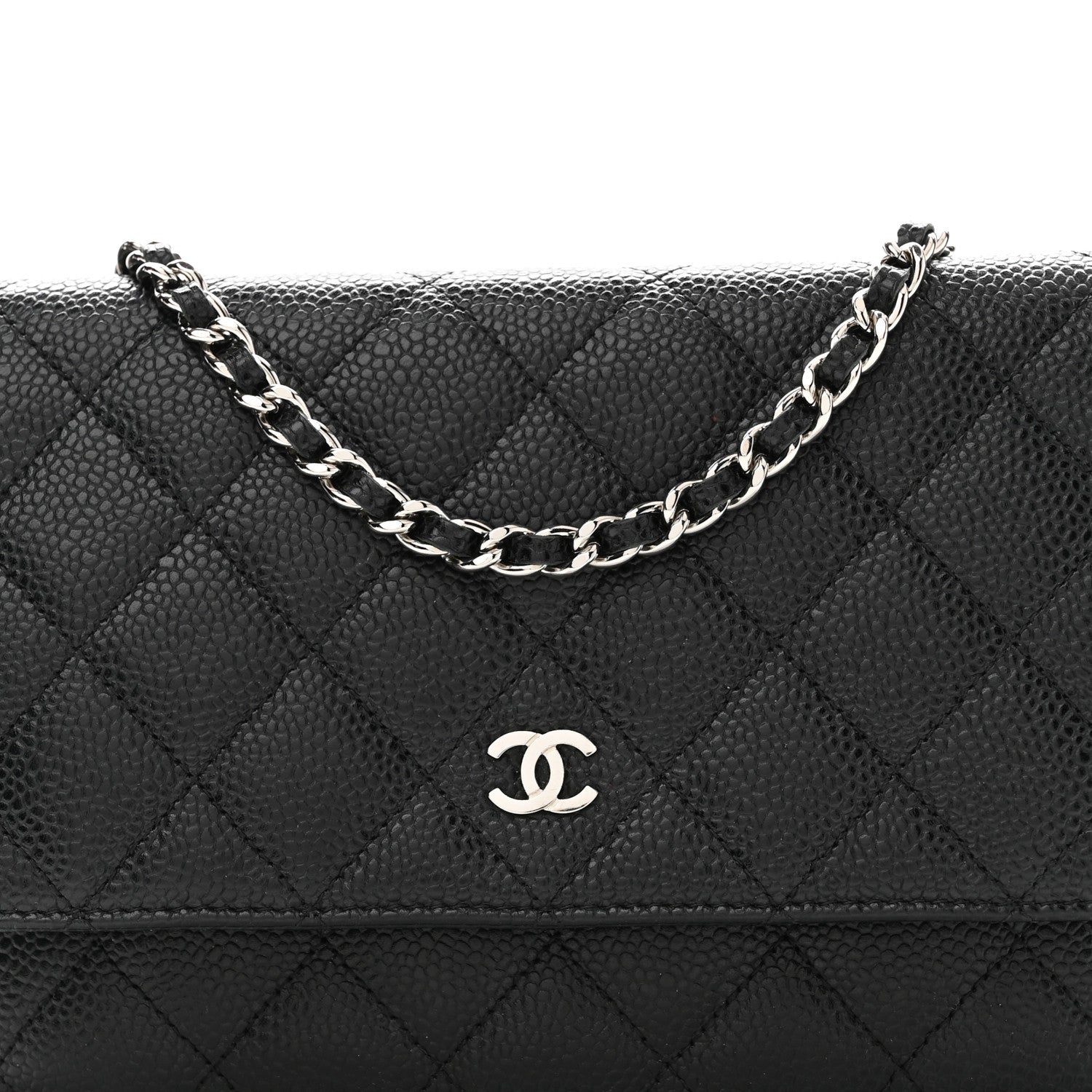Chanel Caviar Quilted Wallet on Chain WOC Black 9 of 12