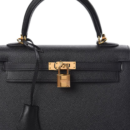 Hermes Epsom Kelly Sellier 25 Black 10 of 52