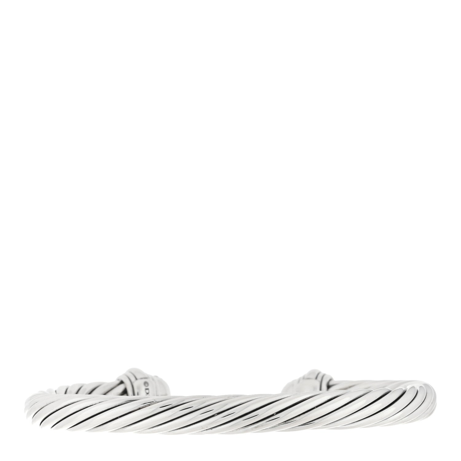 David Yurman Sterling Silver Diamond 7mm Cable Classics Bracelet 2 of 3