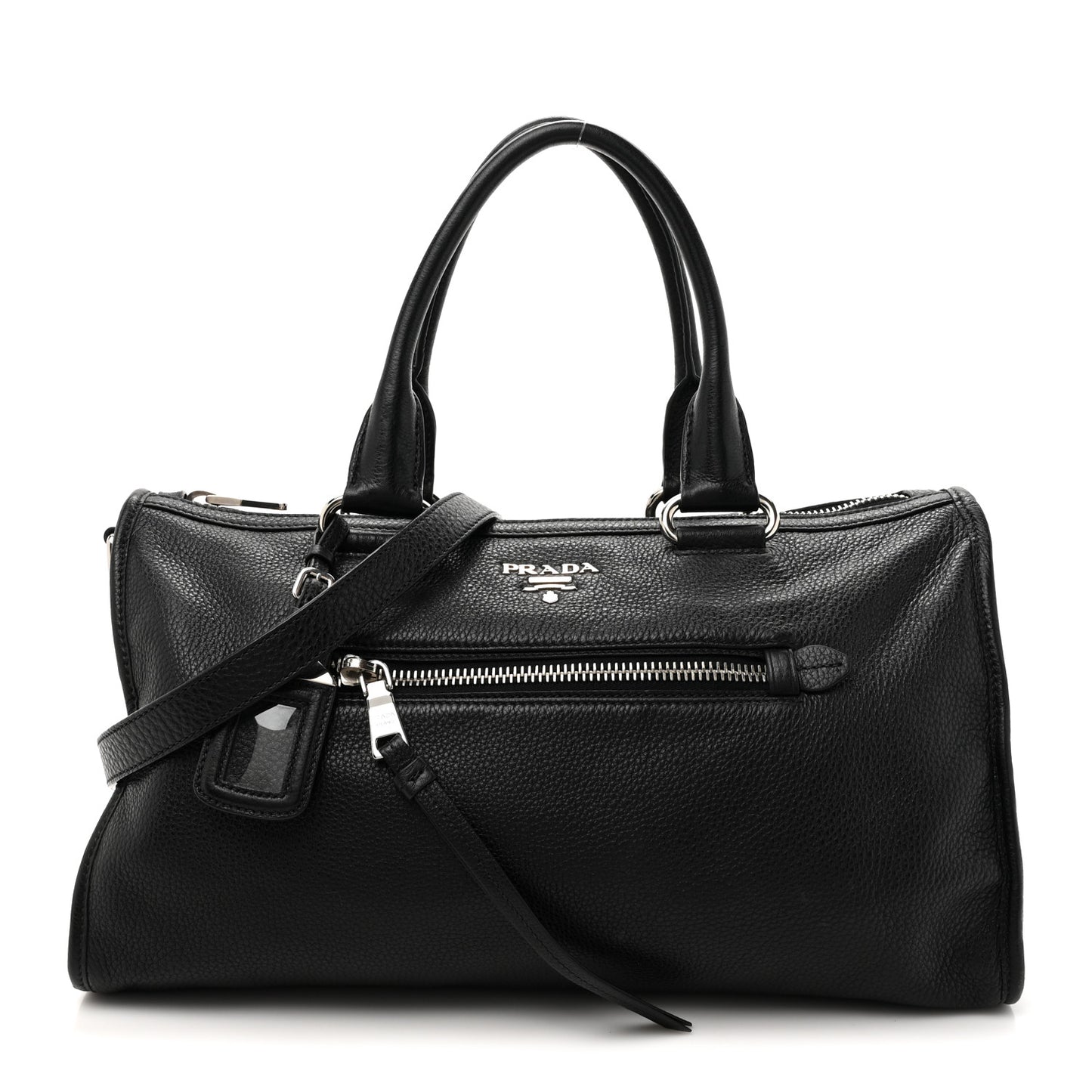 Vitello Phenix Shopping Satchel Black