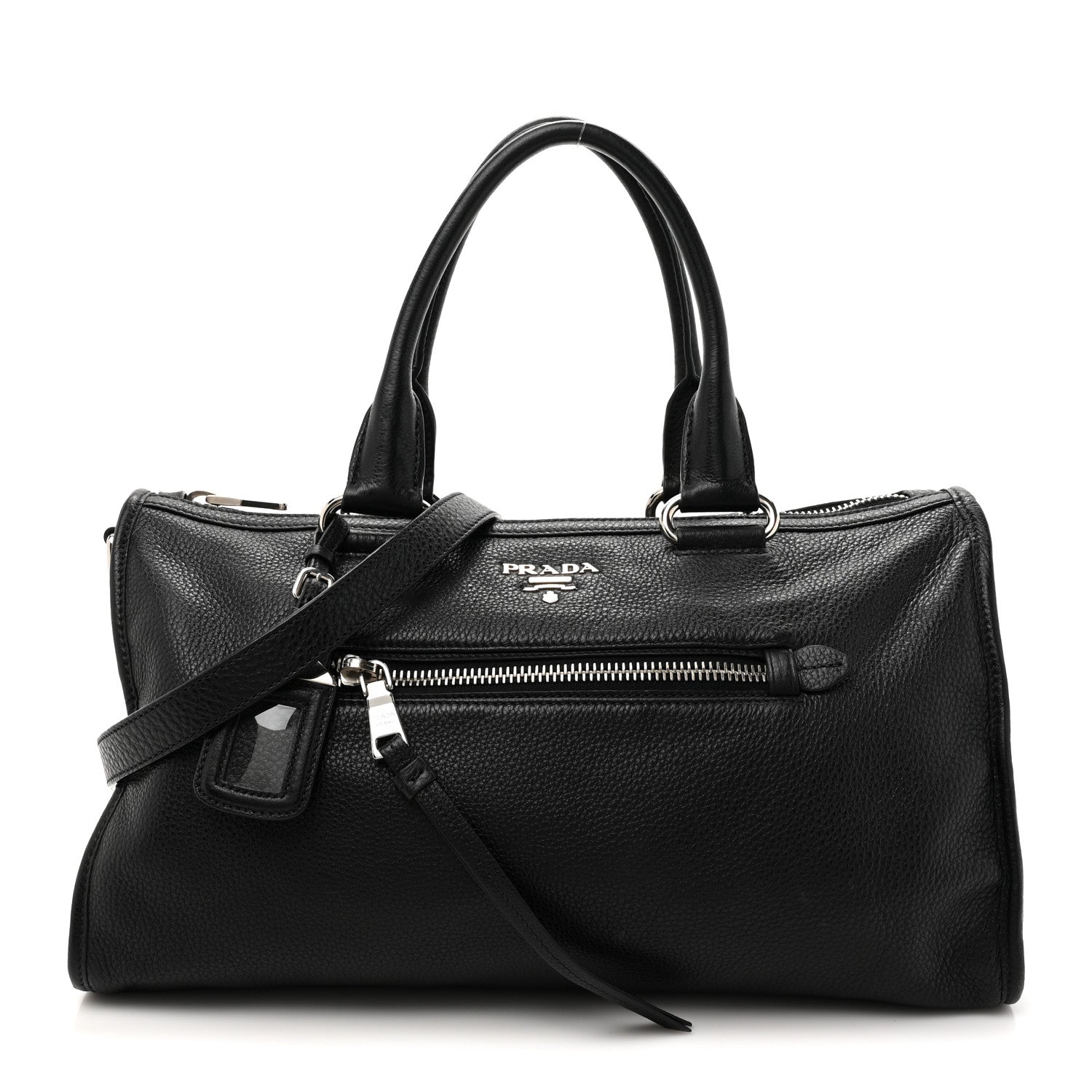 Prada Vitello Phenix Shopping Satchel Black 1 of 12