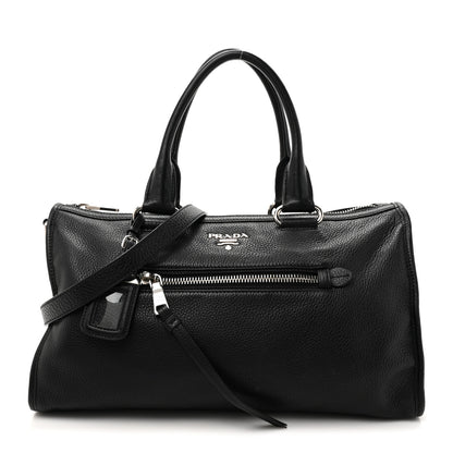 Prada Vitello Phenix Shopping Satchel Black 1 of 12