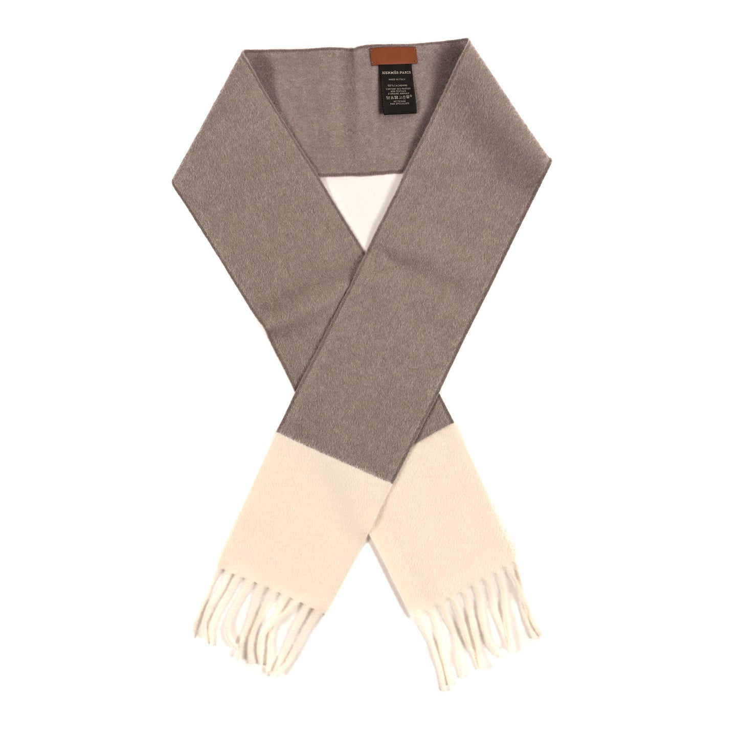 Cashmere Fringe Scarf Ecru Naturel
