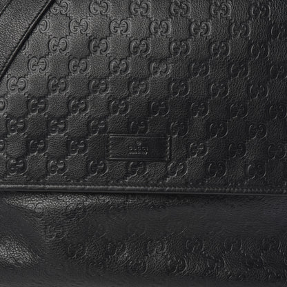 Gucci Guccissima Medium Flap Messenger Bag Black 8 of 10
