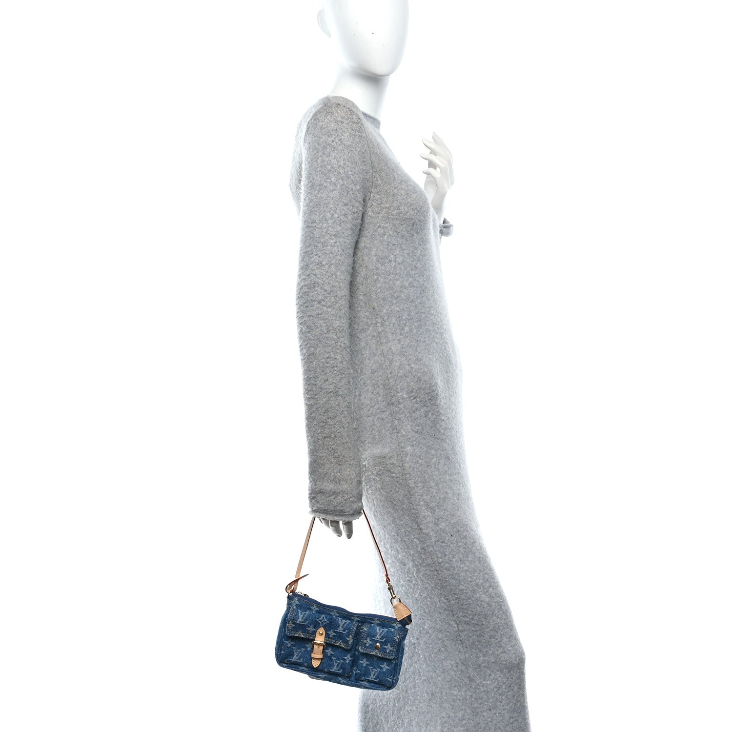 Louis Vuitton Monogram Pochette Accessories Cargo  Blue Denim 2 of 10
