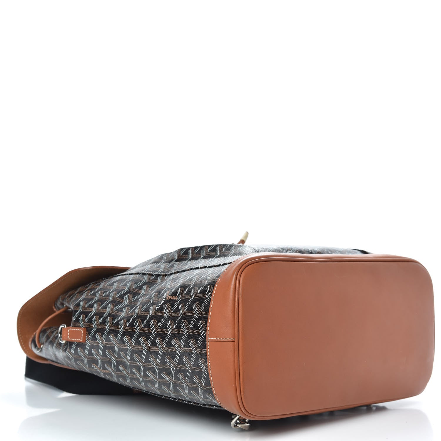 Goyard Goyardine Calfskin Alpin MM Backpack Gold Black 4 of 11