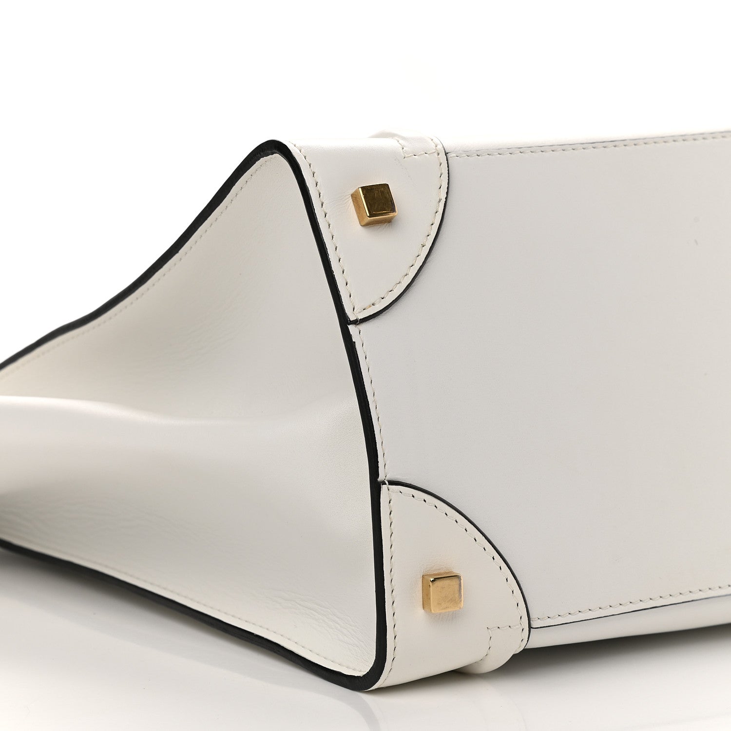 Celine Satin Calfskin Mini Bi-Color Luggage White Black 7 of 14