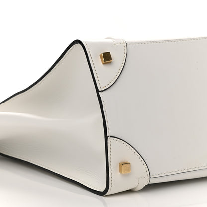 Celine Satin Calfskin Mini Bi-Color Luggage White Black 7 of 14