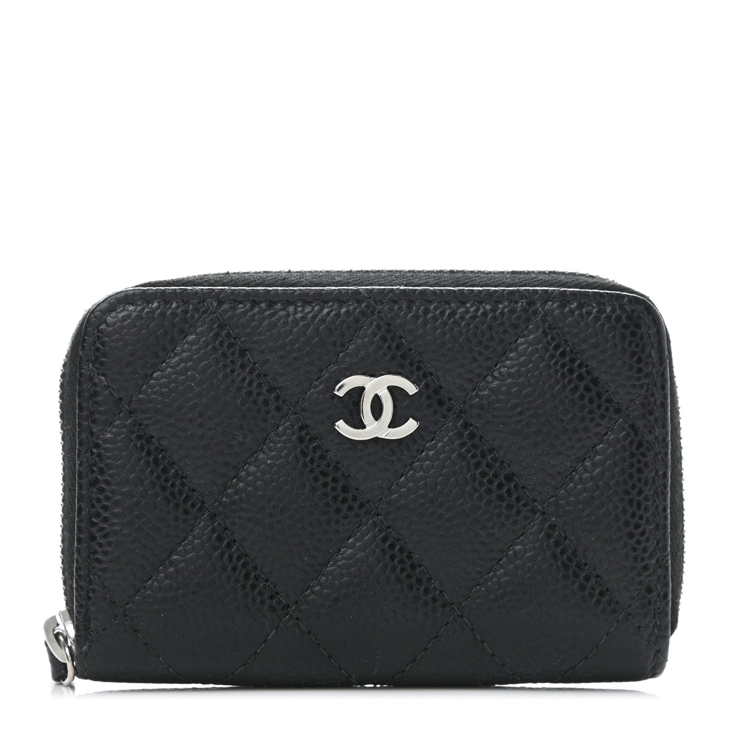 Chanel Caviar Quilted Zip Coin Purse Black 1 of 4