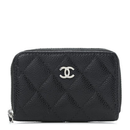 Chanel Caviar Quilted Zip Coin Purse Black 1 of 4