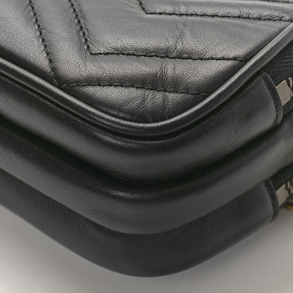 Gucci Calfskin Matelasse Mini GG Marmont Chain Crossbody Bag Black 8 of 8