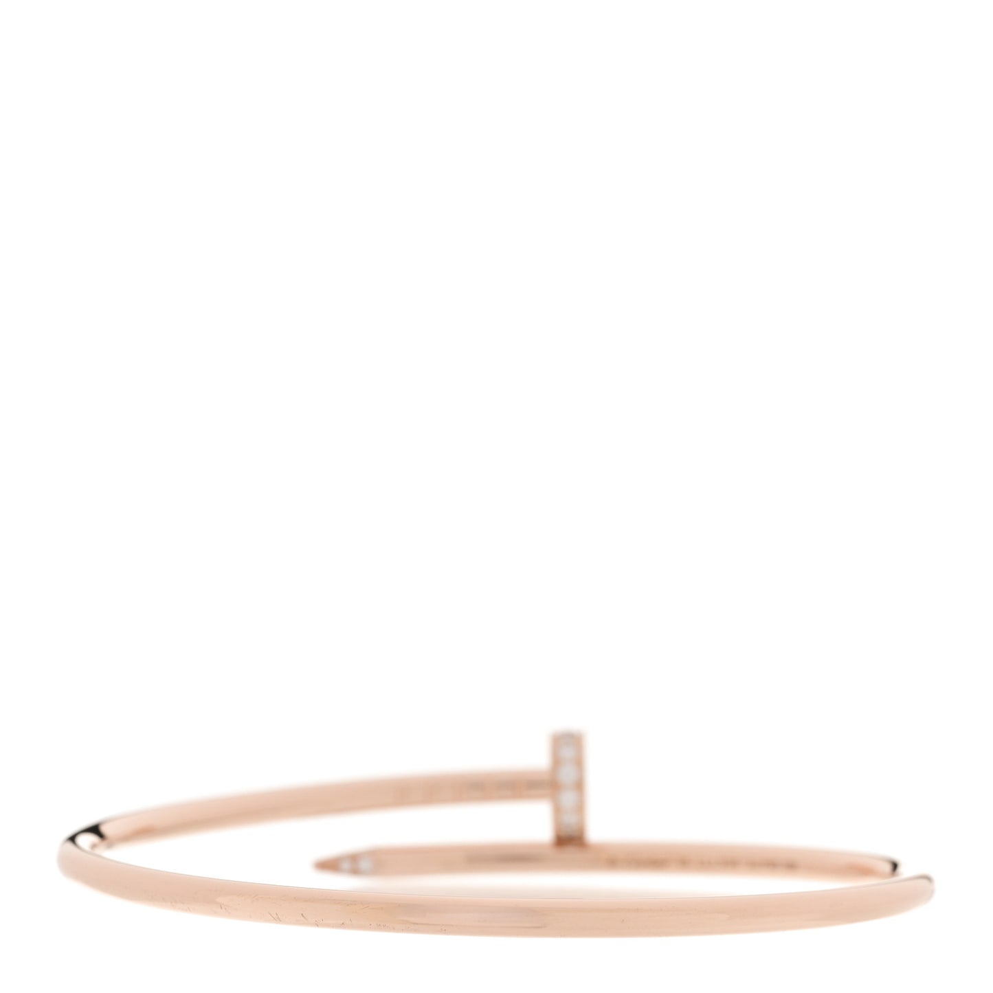 18K Pink Gold Diamond Small Juste Un Clou Bracelet 15