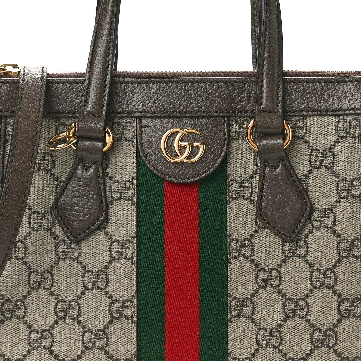 Gucci GG Supreme Monogram Small Ophidia Tote Bag Brown 8 of 10