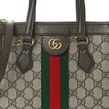 Gucci GG Supreme Monogram Small Ophidia Tote Bag Brown 8 of 10