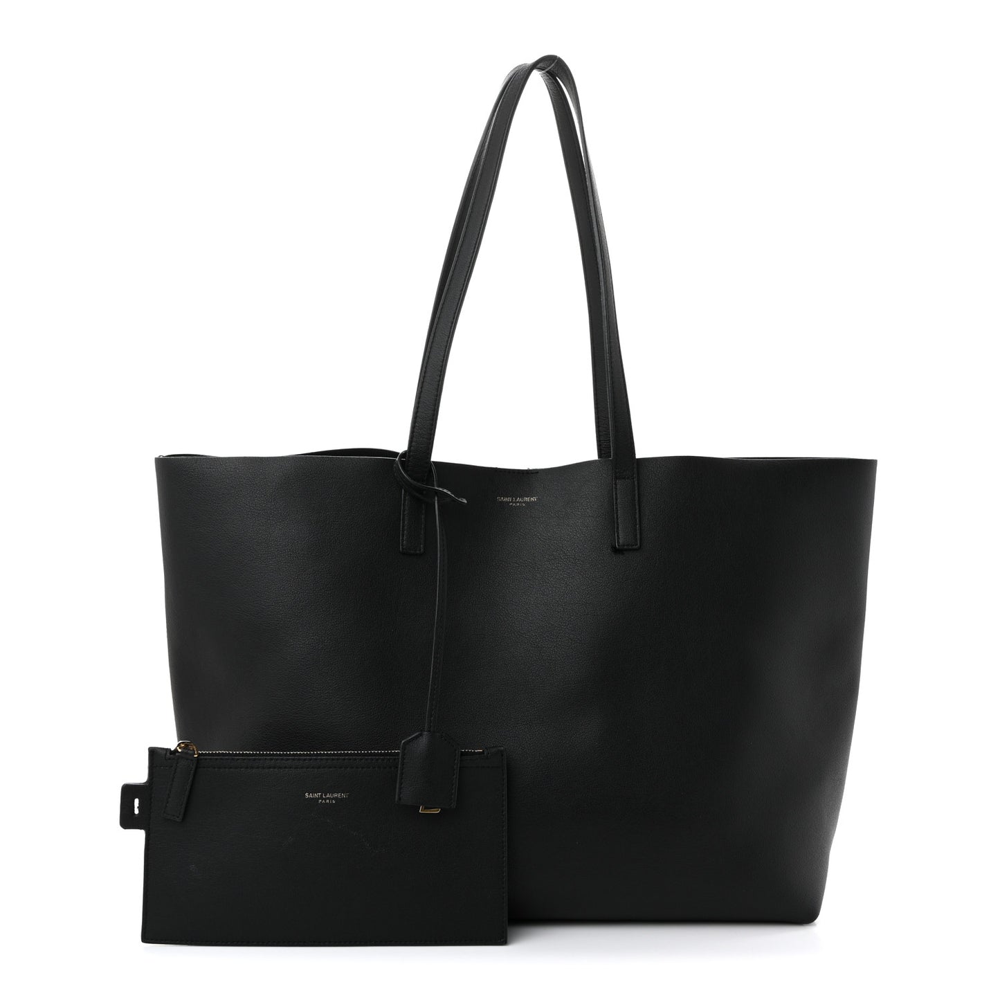 Calfskin Large Shopping Tote Black