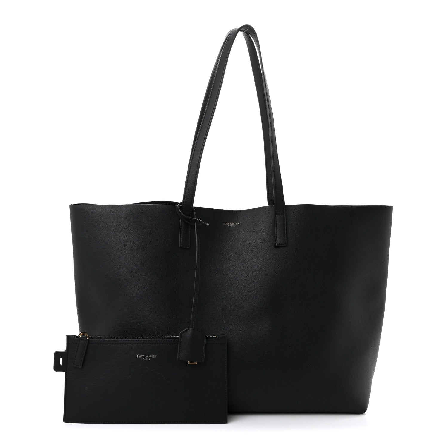Saint Laurent Calfskin Large Shopping Tote Black 3 of 12