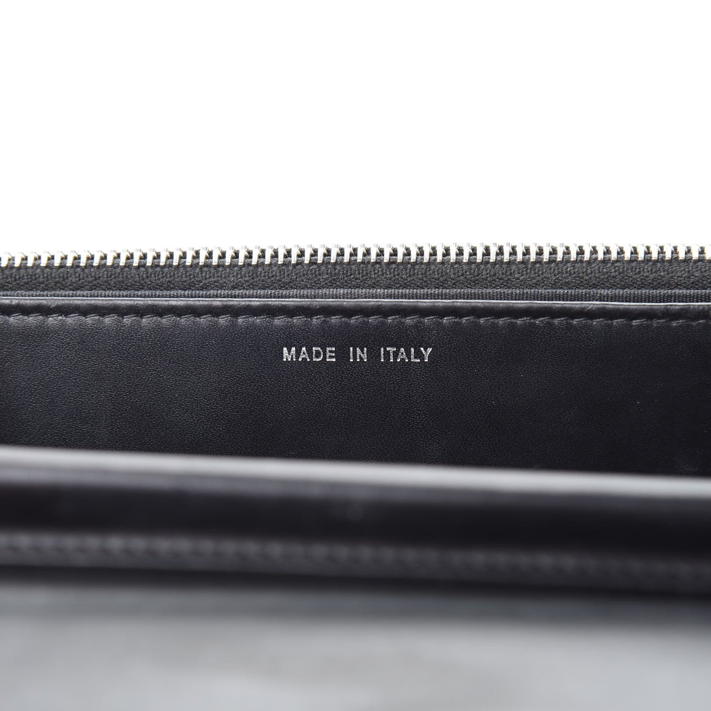 Patent Quilted Golden Class Wallet on Chain WOC Black