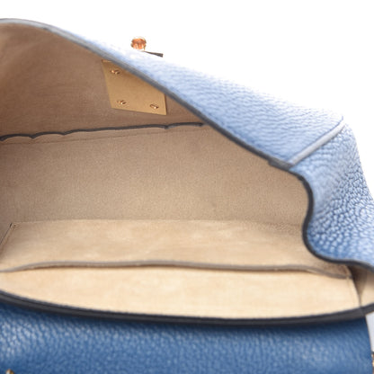 Chloe Grained Lambskin Mini Drew Shoulder Bag Royal Navy 5 of 9
