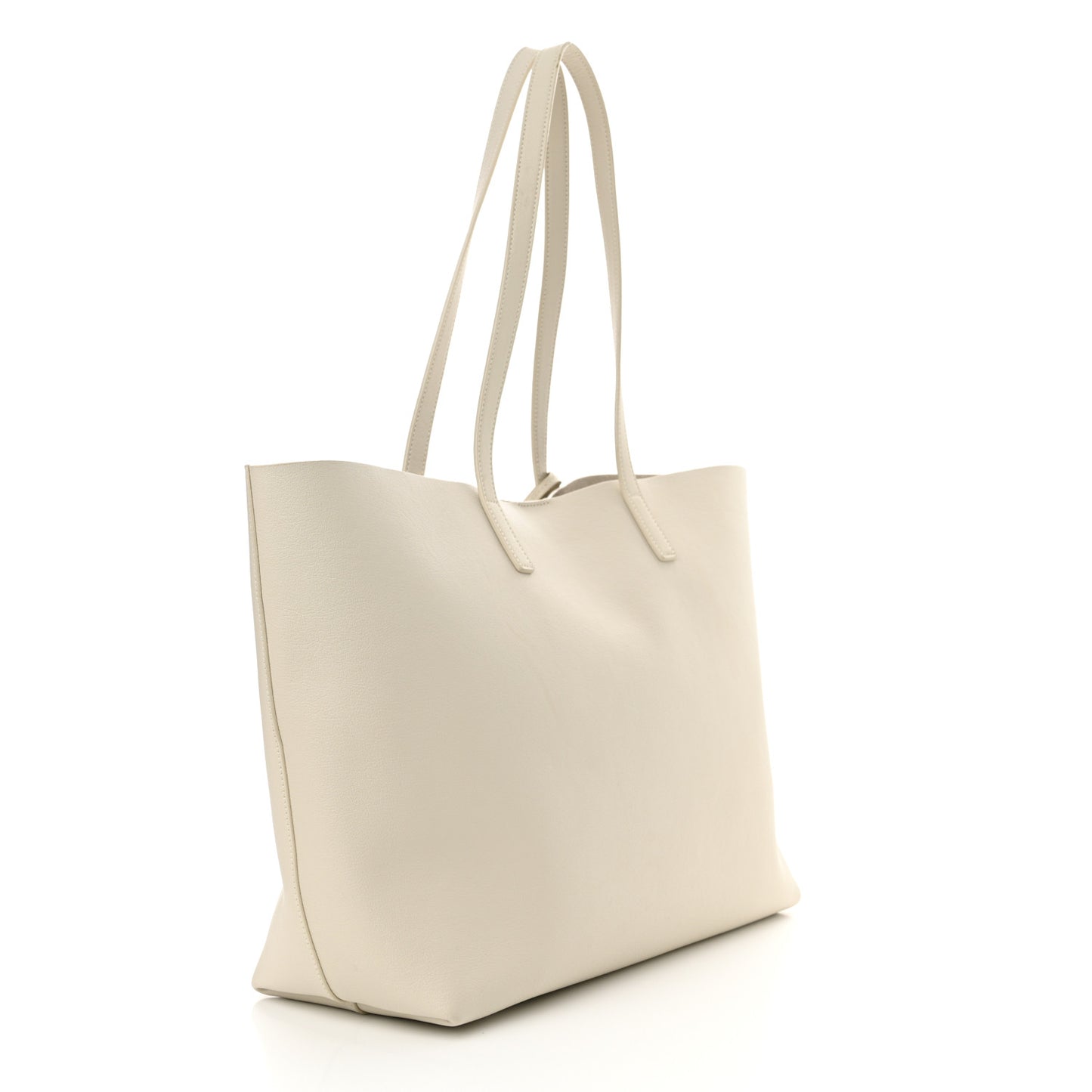 Calfskin Large Shopping Tote Crema Soft