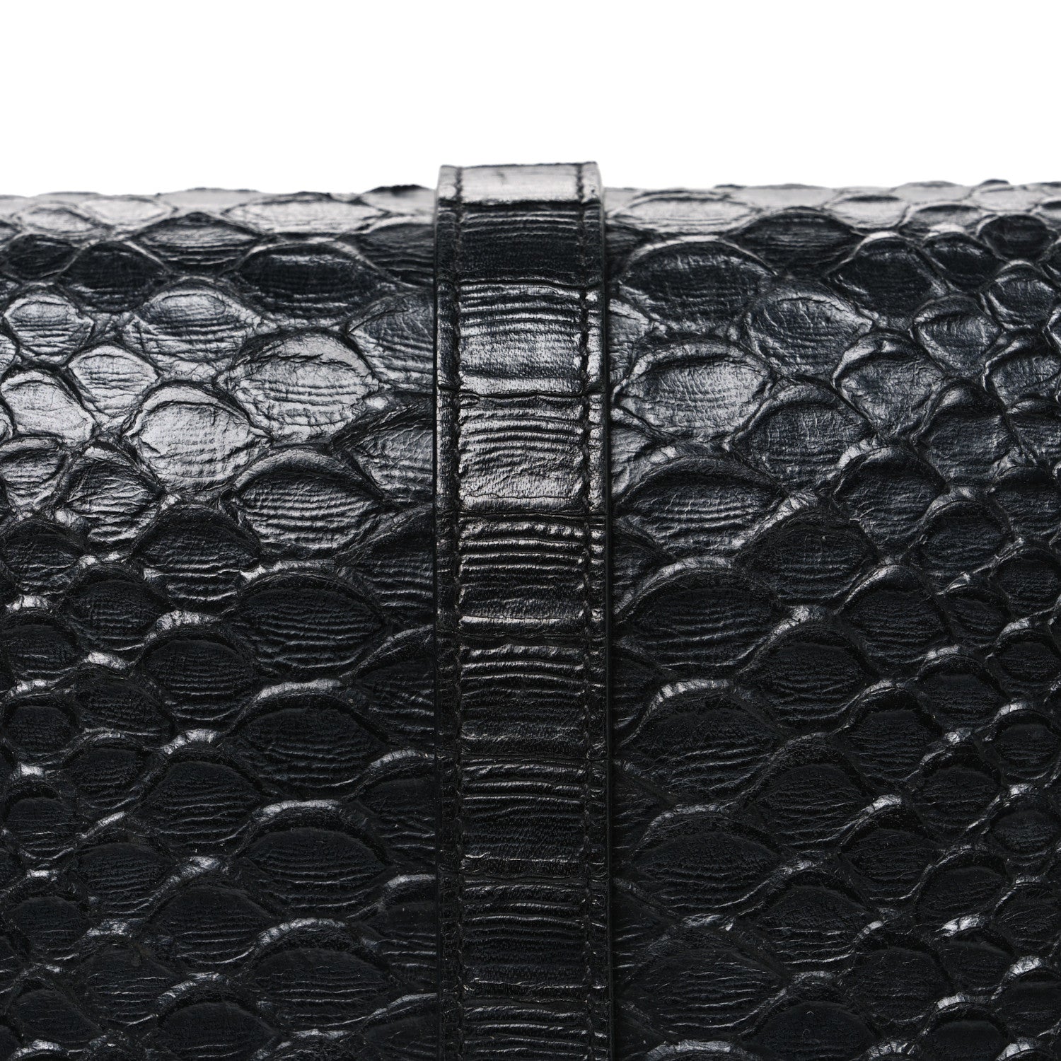 Saint Laurent Snake Calfskin Embossed Monogram Large College Satchel Black 8 of 11