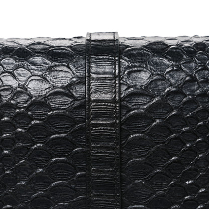 Saint Laurent Snake Calfskin Embossed Monogram Large College Satchel Black 8 of 11