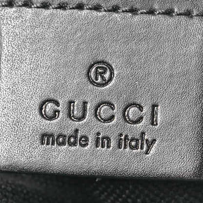 Gucci GG Supreme Monogram Appia Calfskin Web Flat Messenger Bag Black Grey 6 of 11