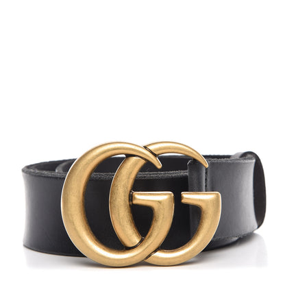 Gucci Faded Calfskin Double G 40mm Belt 85 34 Black 1 of 6