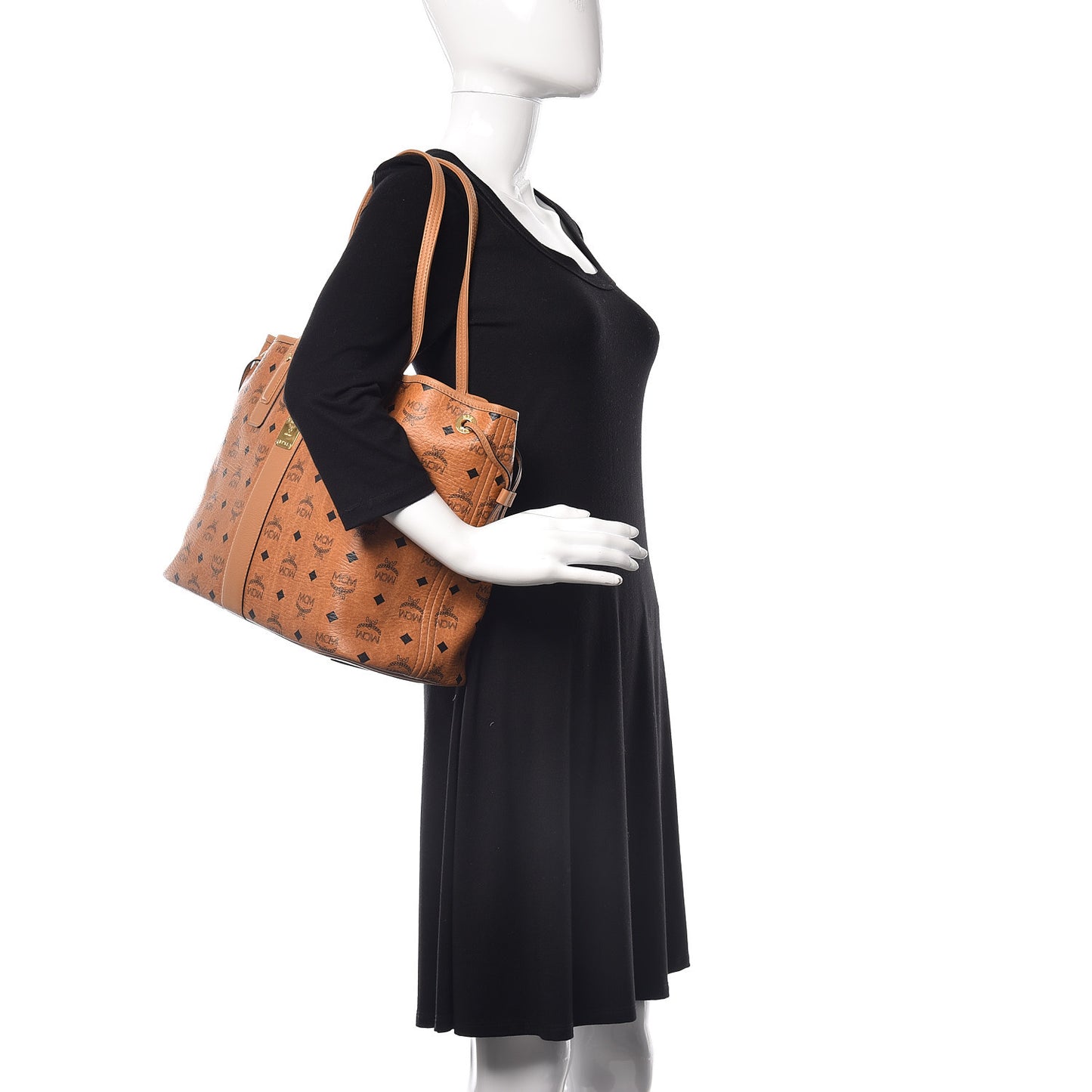 Visetos Medium Liz Reversible Shopper Tote Cognac