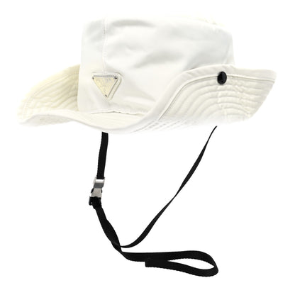 Prada Nylon Triangle Womens Safari Hat L White 1 of 8