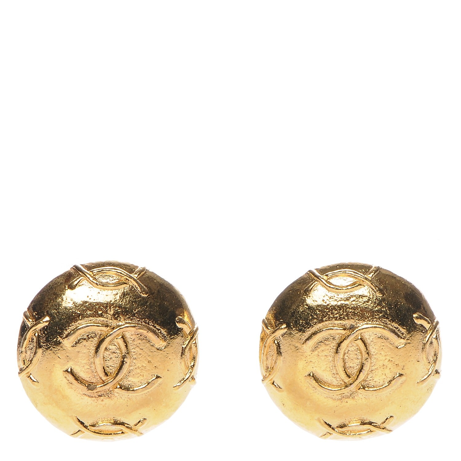 Chanel CC Clip On Earrings Gold 1 of 4