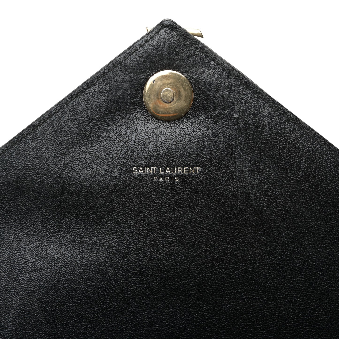 Sheepskin Matelasse Chevron Monogram Medium College Bag Black