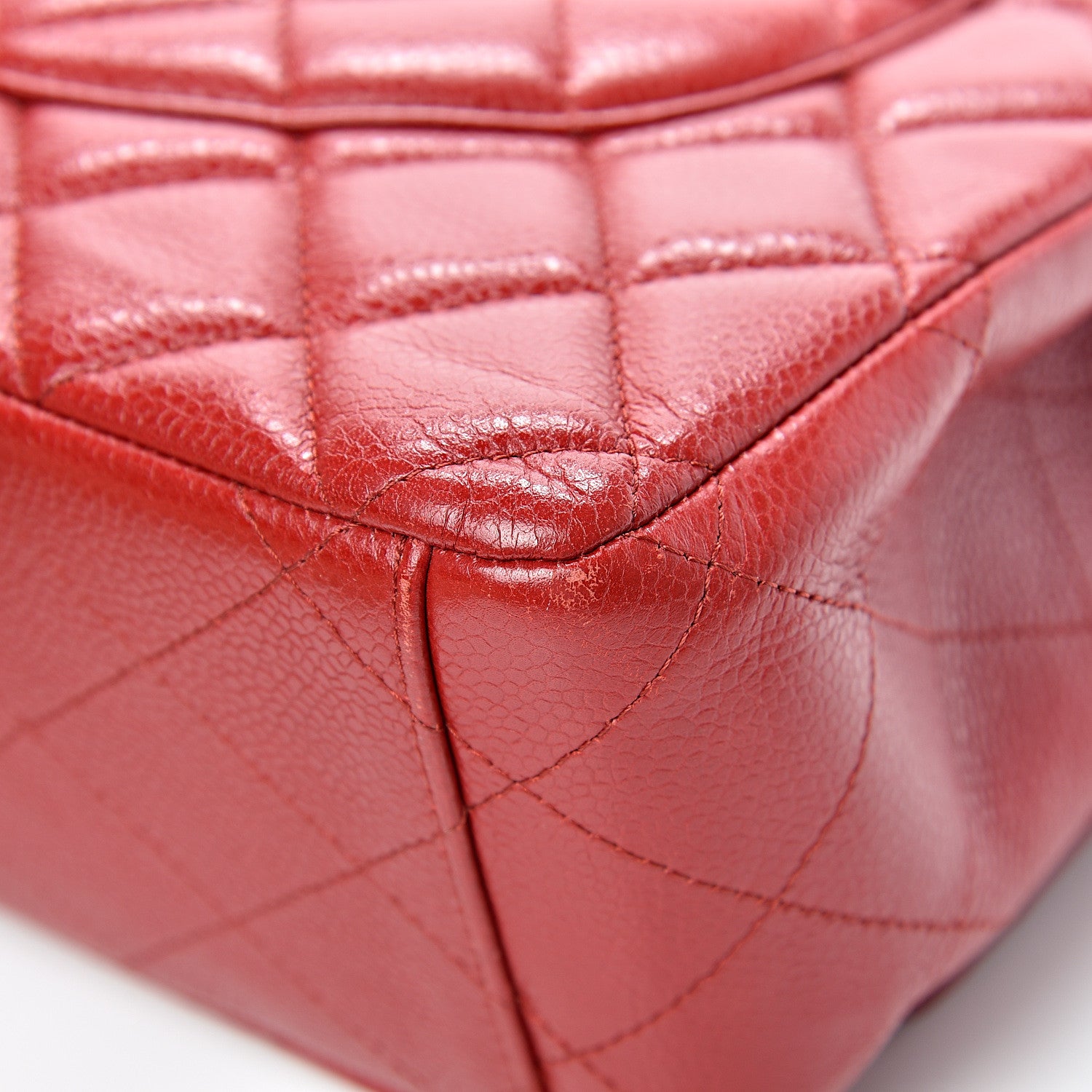 Chanel Caviar Quilted Maxi Double Flap Red 10 of 21