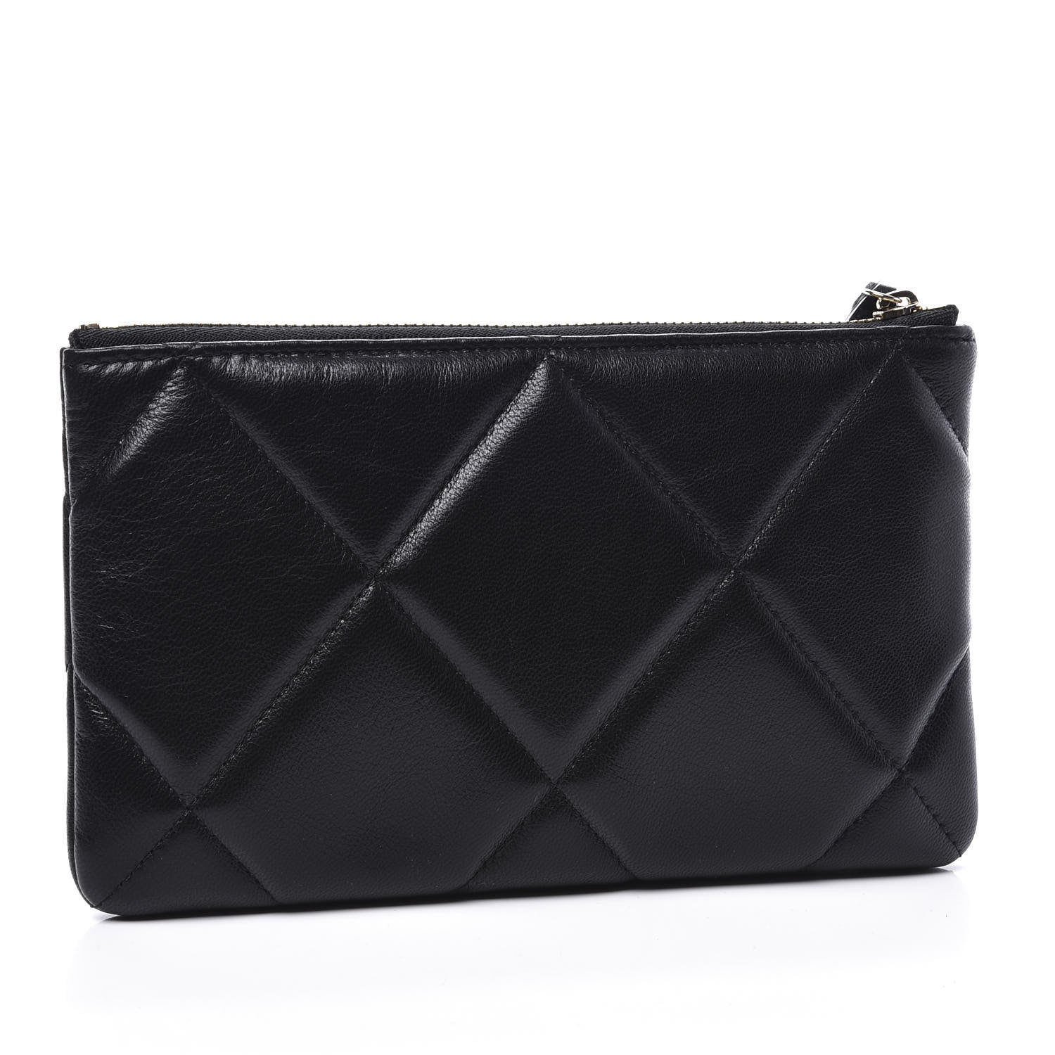 Chanel Goatskin Quilted 19 Cosmetic Case Black 2 of 11