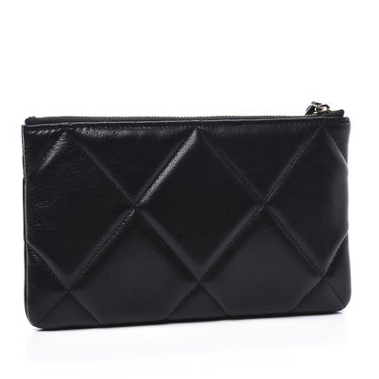 Chanel Goatskin Quilted 19 Cosmetic Case Black 2 of 11
