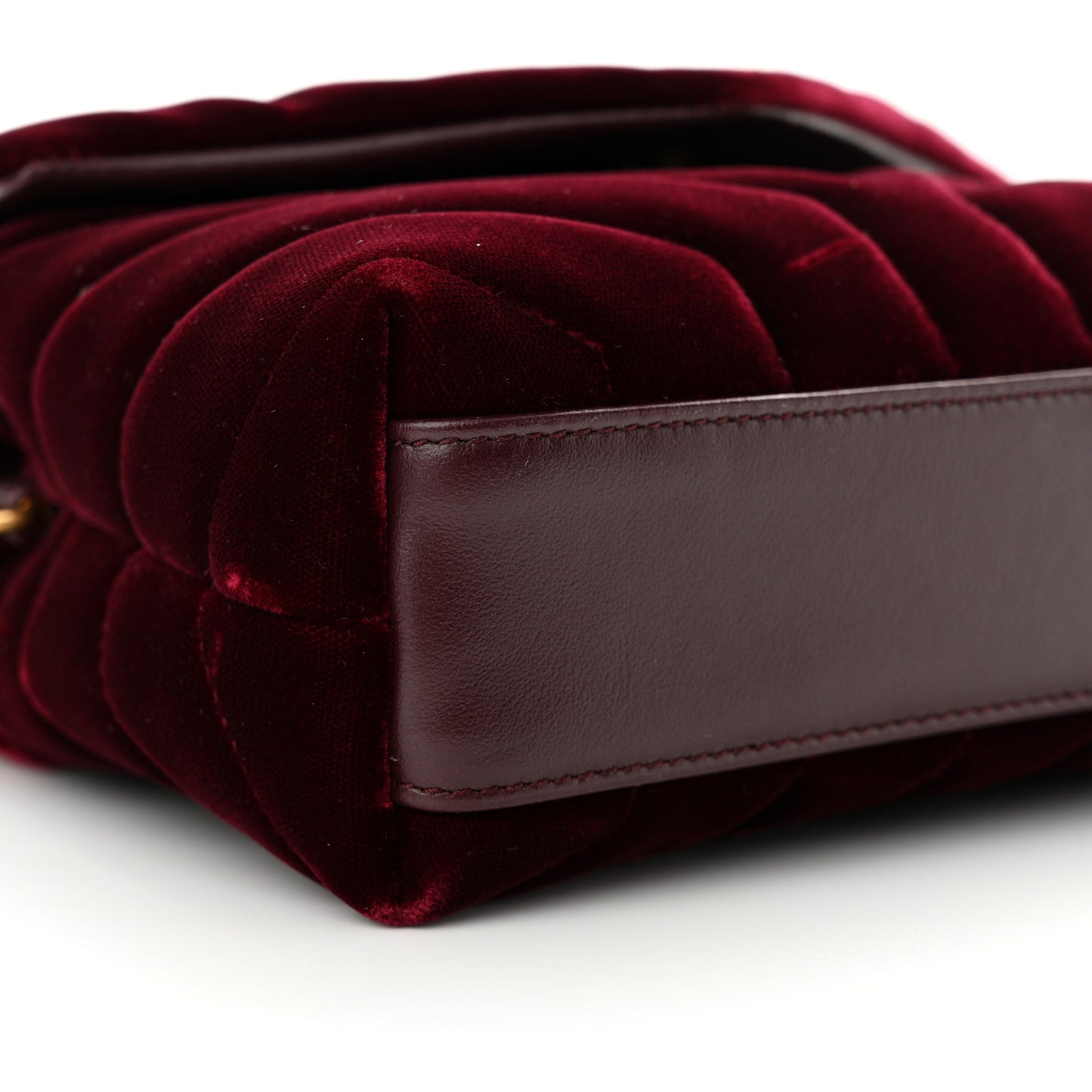 Velvet Y Quilted Monogram Toy Loulou Crossbody Bag French Burgundy