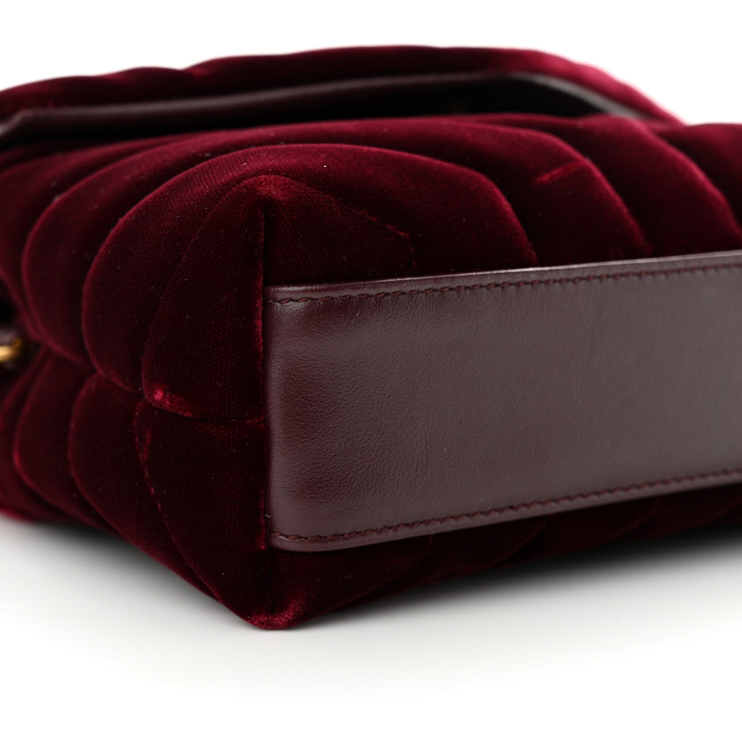 Saint Laurent Velvet Y Quilted Monogram Toy Loulou Crossbody Bag French Burgundy 9 of 15