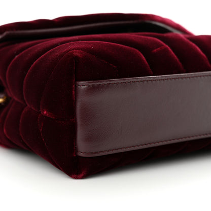 Saint Laurent Velvet Y Quilted Monogram Toy Loulou Crossbody Bag French Burgundy 9 of 15