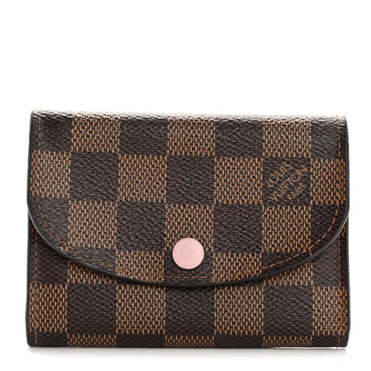 Louis Vuitton Damier Ebene Rosalie Coin Purse Rose Ballerine 1 of 9